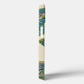 Blauwe oosterse Design met glimlende gezichten Case-Mate iPhone Case (Achterkant / Rechts)