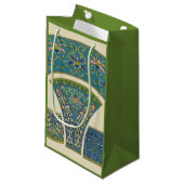 Blauwe oosterse Design met glimlende gezichten Klein Cadeauzakje (Voorkant Gekanteld)