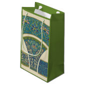 Blauwe oosterse Design met glimlende gezichten Klein Cadeauzakje (Achterkant Gekanteld)