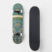 Blauwe oosterse Design met glimlende gezichten Persoonlijk Skateboard (Voorkant)