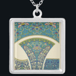 Blauwe oosterse Design met glimlende gezichten Zilver Vergulden Ketting<br><div class="desc">Dit prachtige stuk is gemaakt door magnifieke blauwe design in de richting van een oosterse kleur en bloemen. Het glimlachen van gezichten komt uit met de design. Koop vandaag nog een kopie!</div>