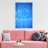 Blauwe Oosterse Pauw Vogels Canvas Afdruk (Insitu (Woonkamer))