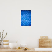 Blauwe Oosterse Pauw Vogels Poster (Keuken)