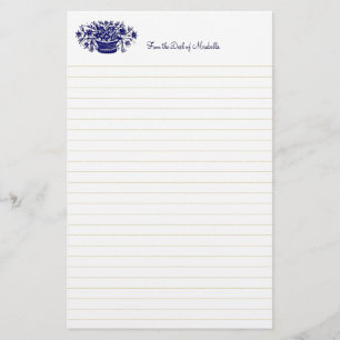 Blauwe , op maat gesneden banketbakkerij briefpapier