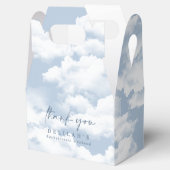 Blauwe "Op Wolken Zevende" vrijgezellenweekend Gab Bedankdoosjes (Geopend)