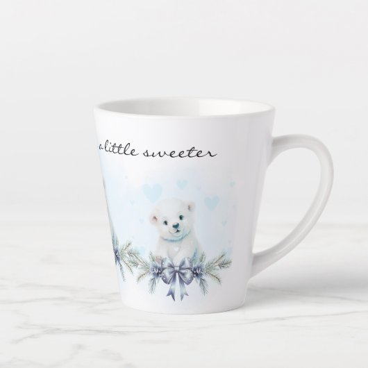 Blauwe Opa Maak Het Leven Zoeter Zwangerschap Onth Latte Mok (Rechts)