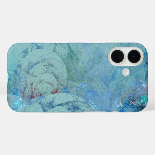 Blauwe opaal Abstract Case-Mate iPhone Case (Achterkant (horizontaal))