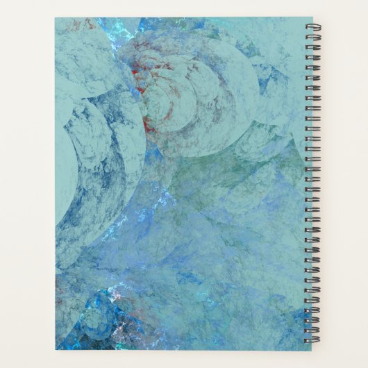 Blauwe Opal Abstracte Planner (Achterkant)