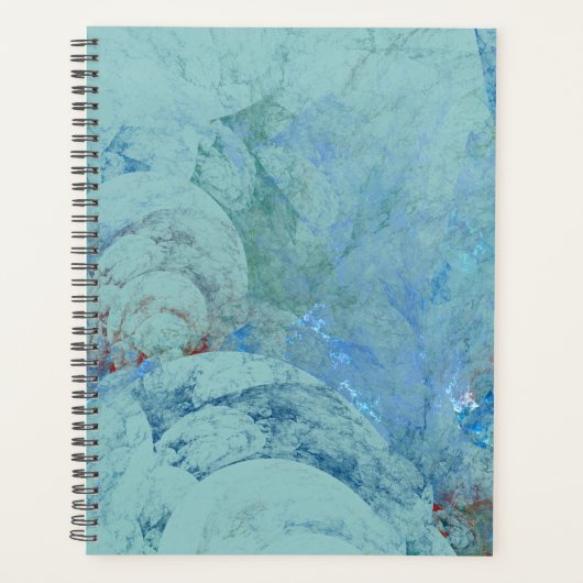 Blauwe Opal Abstracte Planner (Voorkant)