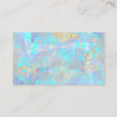 Blauwe Opal Faux folie Dank u visitekaartje (Achterkant)