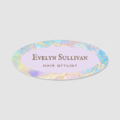 Blauwe Opal Name Tag (Voorkant)