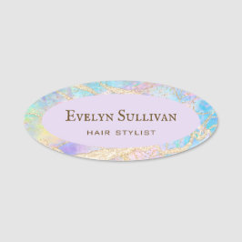Blauwe Opal Name Tag