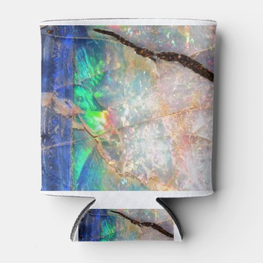 Blauwe Opal Print Blikjeskoeler (Voorkant)