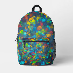Blauwe Opal Print Cut Naaizak Bedrukte Rugzak