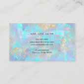 Blauwe Opal Textuur Achtergrond Loyaliteit Card Visitekaartje (Achterkant)