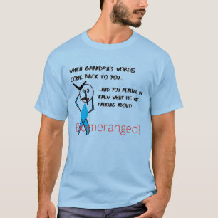 Blauwe Opa's Word Boomeranged T-shirt
