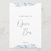 Blauwe open borden voor eucalyptusbruiloft (Voorkant)