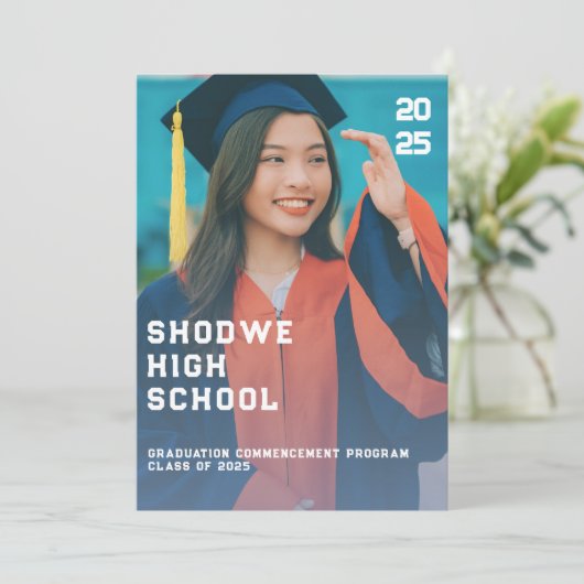 Blauwe openbaring Een modern Afstuderen Programma (Staand voorkant)