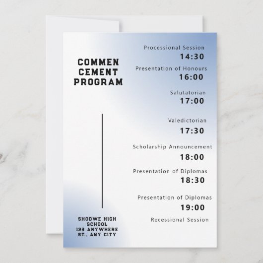 Blauwe openbaring Een modern Afstuderen Programma (Achterkant)