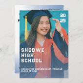 Blauwe openbaring Een modern Afstuderen Programma (Voorkant / Achterkant)