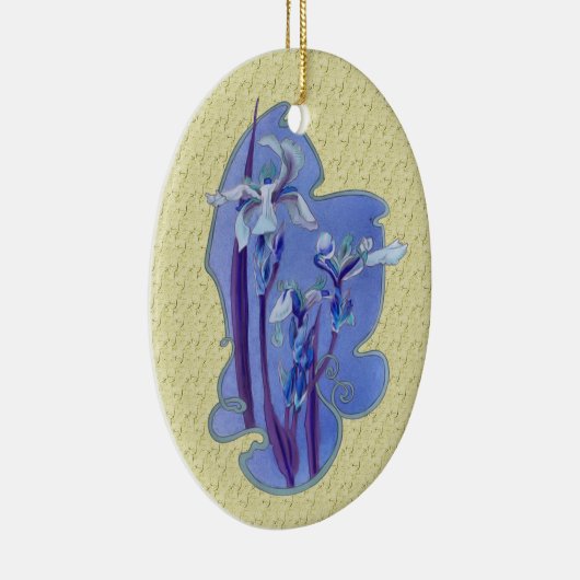 Blauwe opgeruimde kunstversiering keramisch ornament (Rechts)