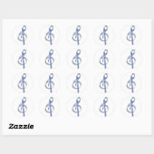 Blauwe opmerking ronde sticker (Vel)