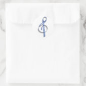 Blauwe opmerking ronde sticker (Tas)
