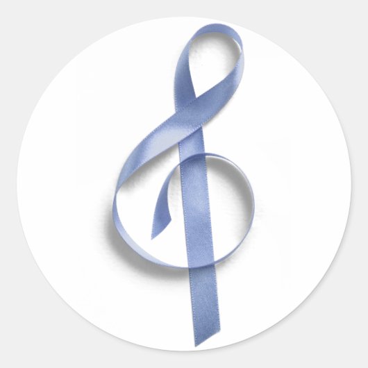Blauwe opmerking ronde sticker (Voorkant)
