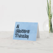 Blauwe oprechte Bedankt (Voorkant)