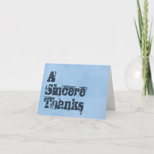 Blauwe oprechte Bedankt (Voorkant)