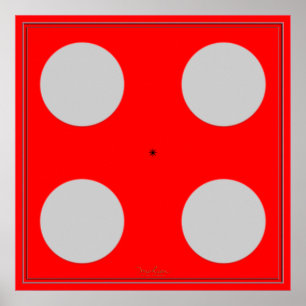 Blauwe optische illusie draaien poster