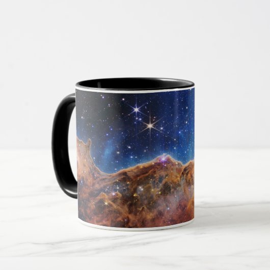 Blauwe/Oranje Carina Nebula | JWST Mok (Voorkant links)