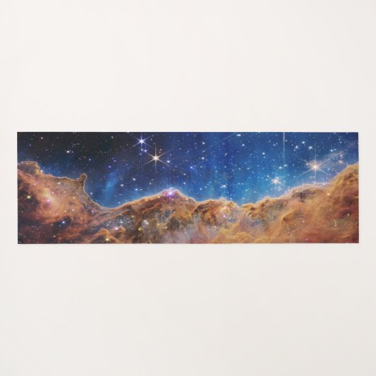 Blauwe/Oranje Carina Nebula | JWST Yogamat (Achterkant (horizontaal))