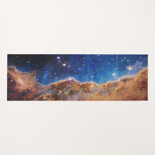 Blauwe/Oranje Carina Nebula | JWST Yogamat (Voorkant (horizontaal))