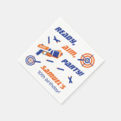 Blauwe, Oranje Dart Oorlogsfeest, elke leeftijd Servet (Hoek)