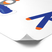 Blauwe, Oranje Dart War Birthday Party, Welkom Poster (Hoek)