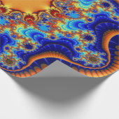 Blauwe, Oranje en gele verjaardag Cadeaupapier (Hoek)