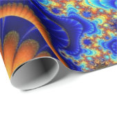 Blauwe, Oranje en gele verjaardag Cadeaupapier (Rol Hoek)