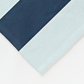 Blauwe, Oranje en witte streep Fleece Deken (Hoek)