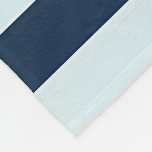 Blauwe, Oranje en witte streep Fleece Deken (Hoek)