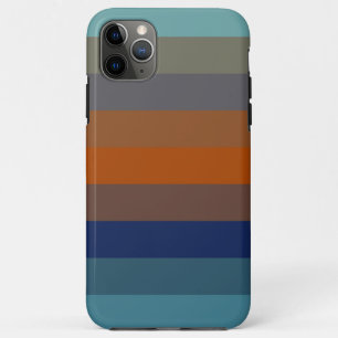 Blauwe, oranje, groene en grijze strepen Case-Mate iPhone case