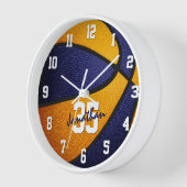 blauwe oranje jongens basketbal gepersonaliseerd (Hoek)