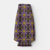 Blauwe Oranje Paarse gele mechanische tekening Flesjeskoeler (Voorkant)