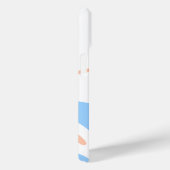 Blauwe oranje pastel bloem voeg naam toe boho retr Case-Mate iPhone case (Achterkant / Rechts)