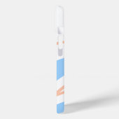 Blauwe oranje pastel bloem voeg naam toe boho retr Case-Mate iPhone case (Achterkant / Links)