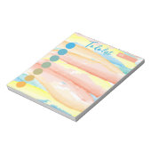 Blauwe Oranje penseelstreken van de Waterverf om l Notitieblok (Linkerzijde)