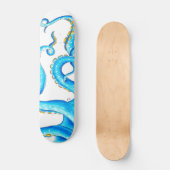 Blauwe Oranje tentakelinkt Persoonlijk Skateboard (Voorkant)