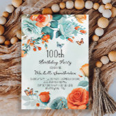 Blauwe Oranje vlinderdag Kaart