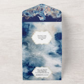 Blauwe oranje zeebaars, diepzeekust all in one uitnodiging (Buitenkant)