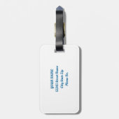 Blauwe Oranje zomer Japanse koi vis Bagagelabel (Achterkant verticaal)